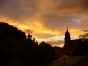 Blick von der Terrasse, Abendstimmung