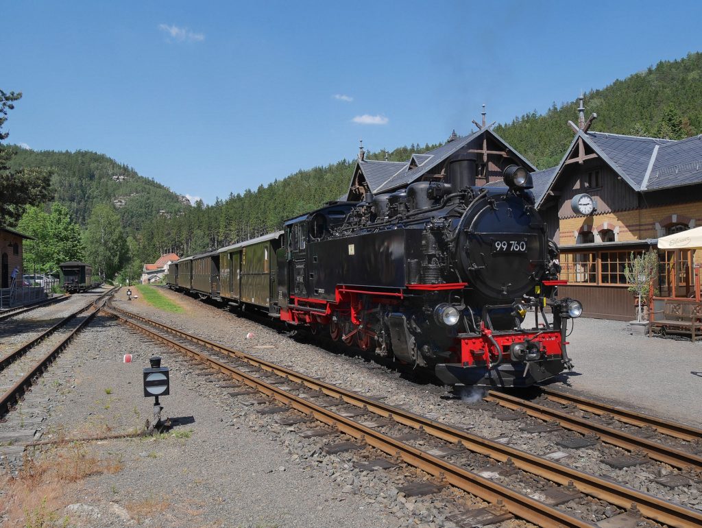 Oybin Schmalspurbahn Kelchsteine bei Oybin